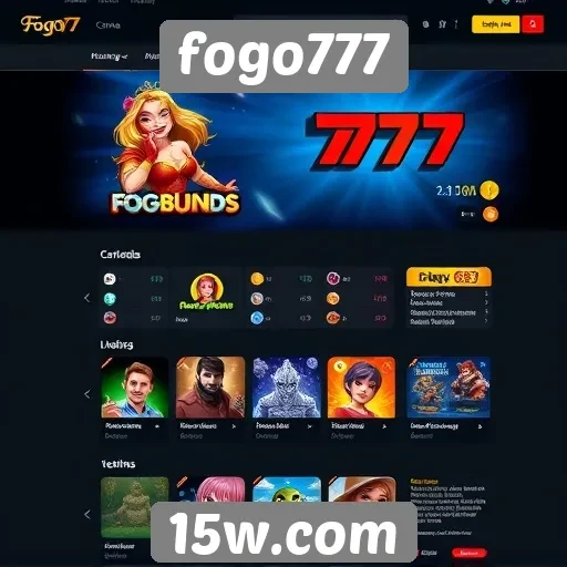 Análise da interface do usuário do site fogo777